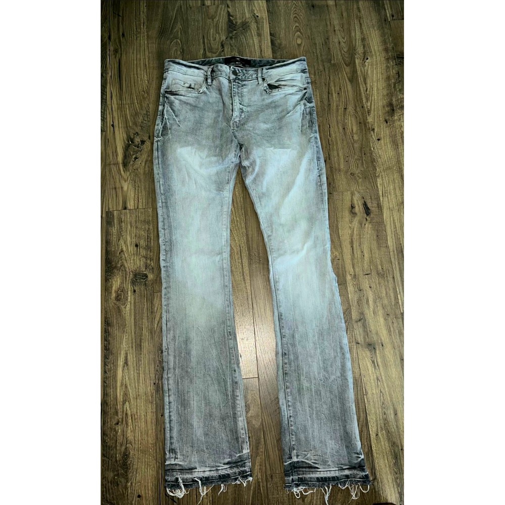DC Legacy Edition Men's Gray Denim Jeans Straight Fit 5-Pocket Size 34